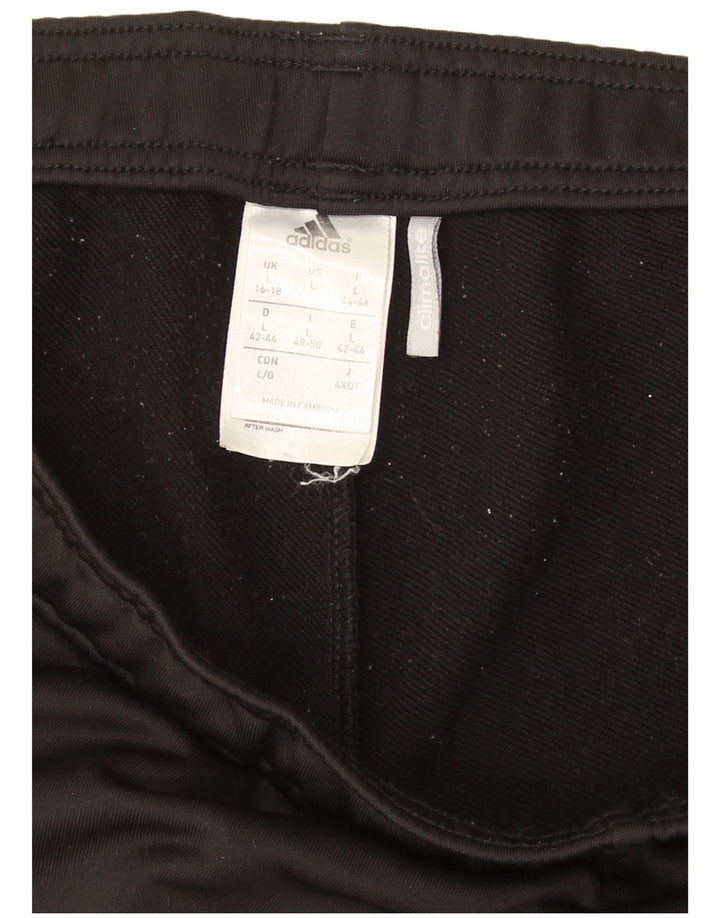 Adidas Damen Climalite Trainingshose UK 16 Large Schwarz Polyester
