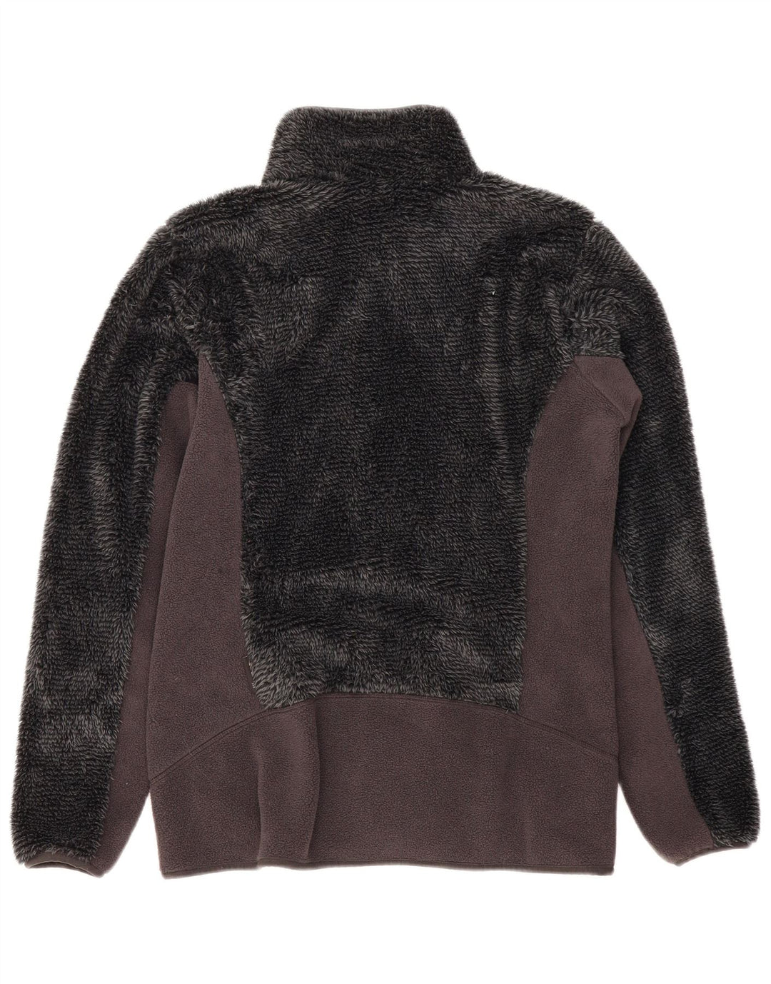 Jack Wolfskin Damen Fleecejacke UK 14 Mittelgraues Colourblock-Polyester