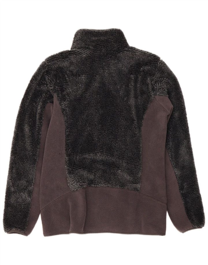 Jack Wolfskin Damen Fleecejacke UK 14 Mittelgraues Colourblock-Polyester