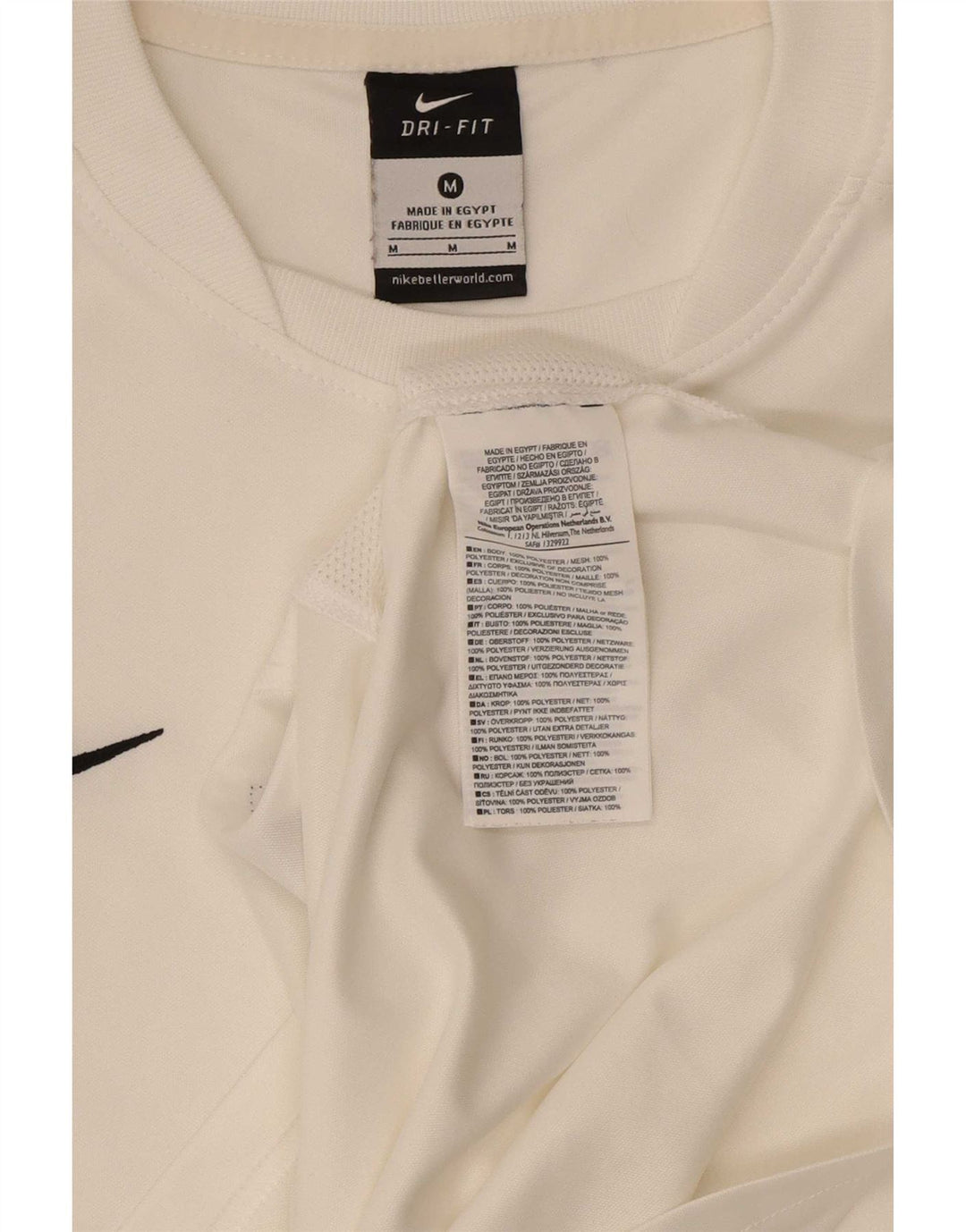 Nike Herren Dri Fit T-Shirt Top Mittelweißes Polyester