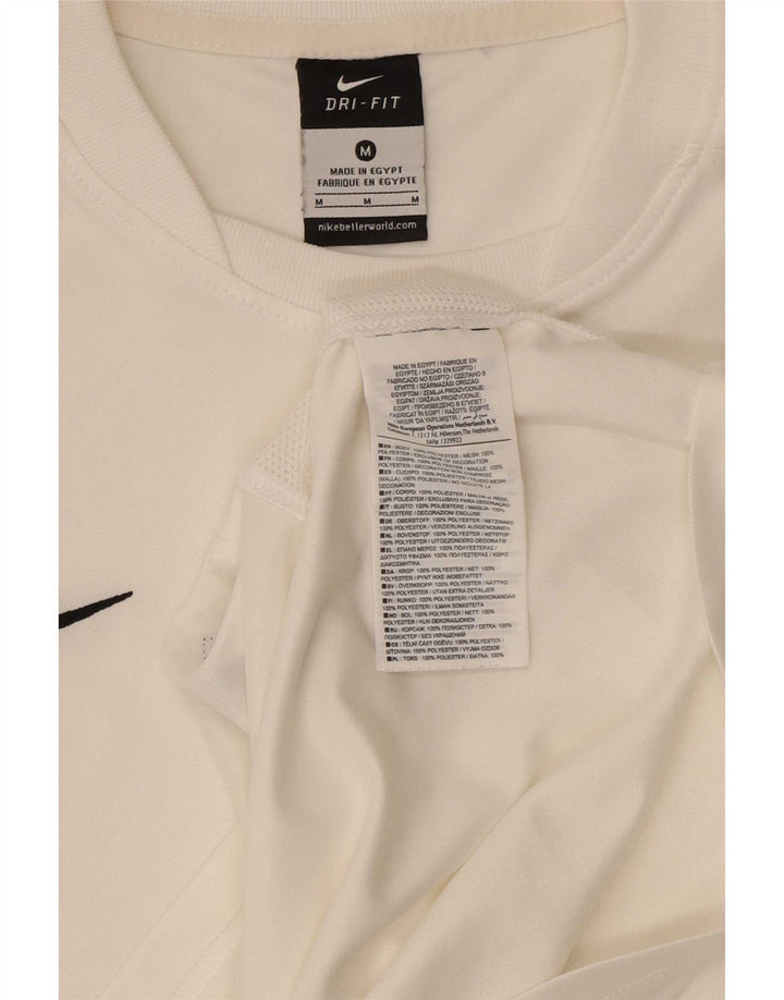 Nike Herren Dri Fit T-Shirt Top Mittelweißes Polyester
