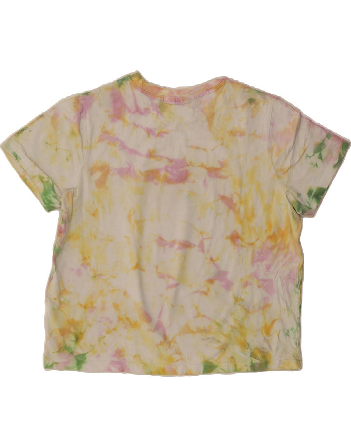FILA Womens Crop Graphic T-Shirt Top UK 12 Medium Multicoloured Tie Dye Vintage Fila and Second-Hand Fila from Messina Hembry 