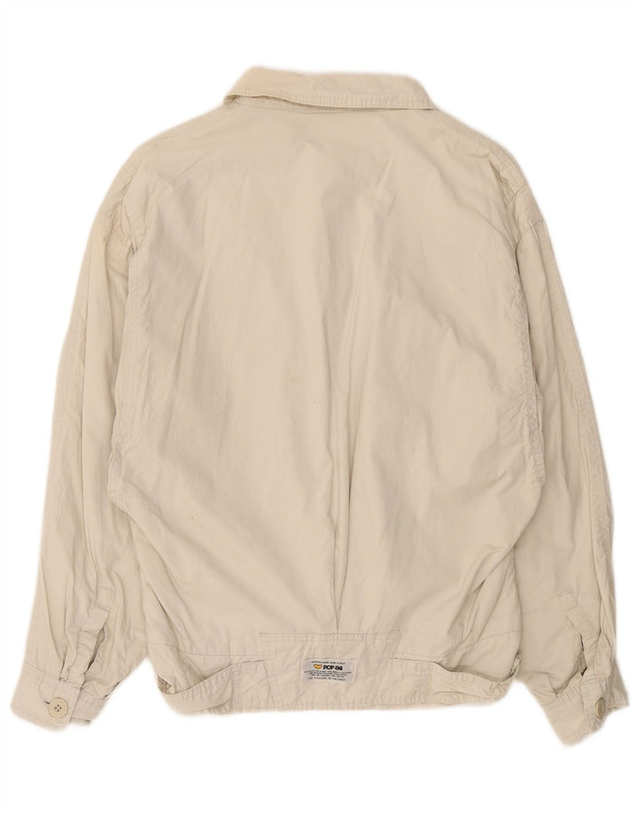 POP 84 Herren Bomberjacke UK 38 Mittelweiße Baumwolle