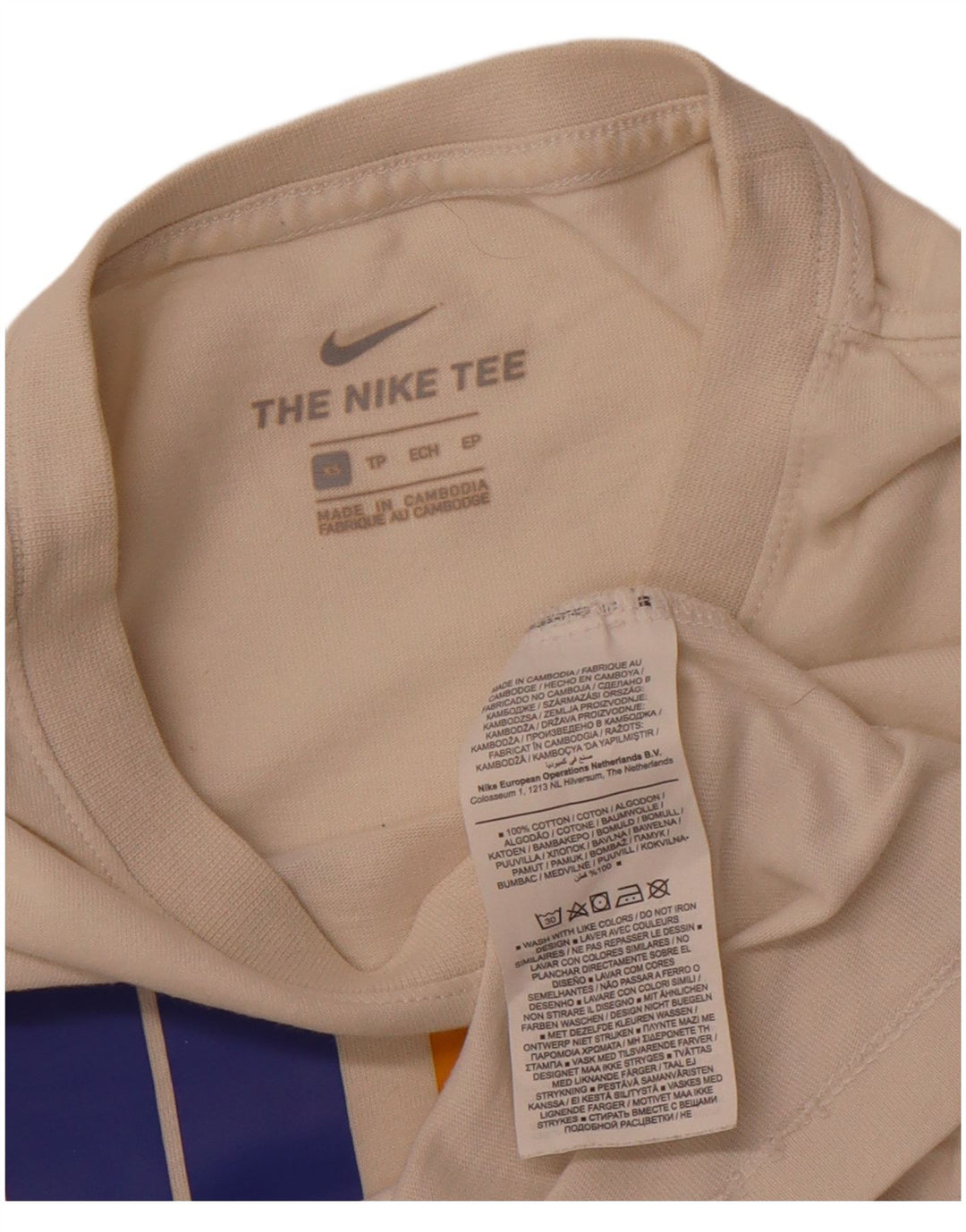 NIKE Herren-T-Shirt mit Grafik, XS, weiße Baumwolle