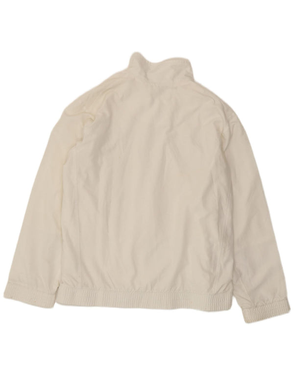 Nike Herren-Trainingsanzugoberteil, UK-Größe 41/43, großes weißes Polyester