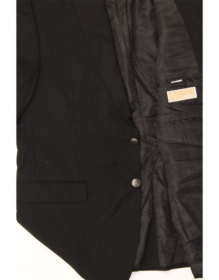 MICHAEL KORS Mens 2 Button Blazer Jacket UK 42 XL Black Wool Vintage Michael Kors and Second-Hand Michael Kors from Messina Hembry 
