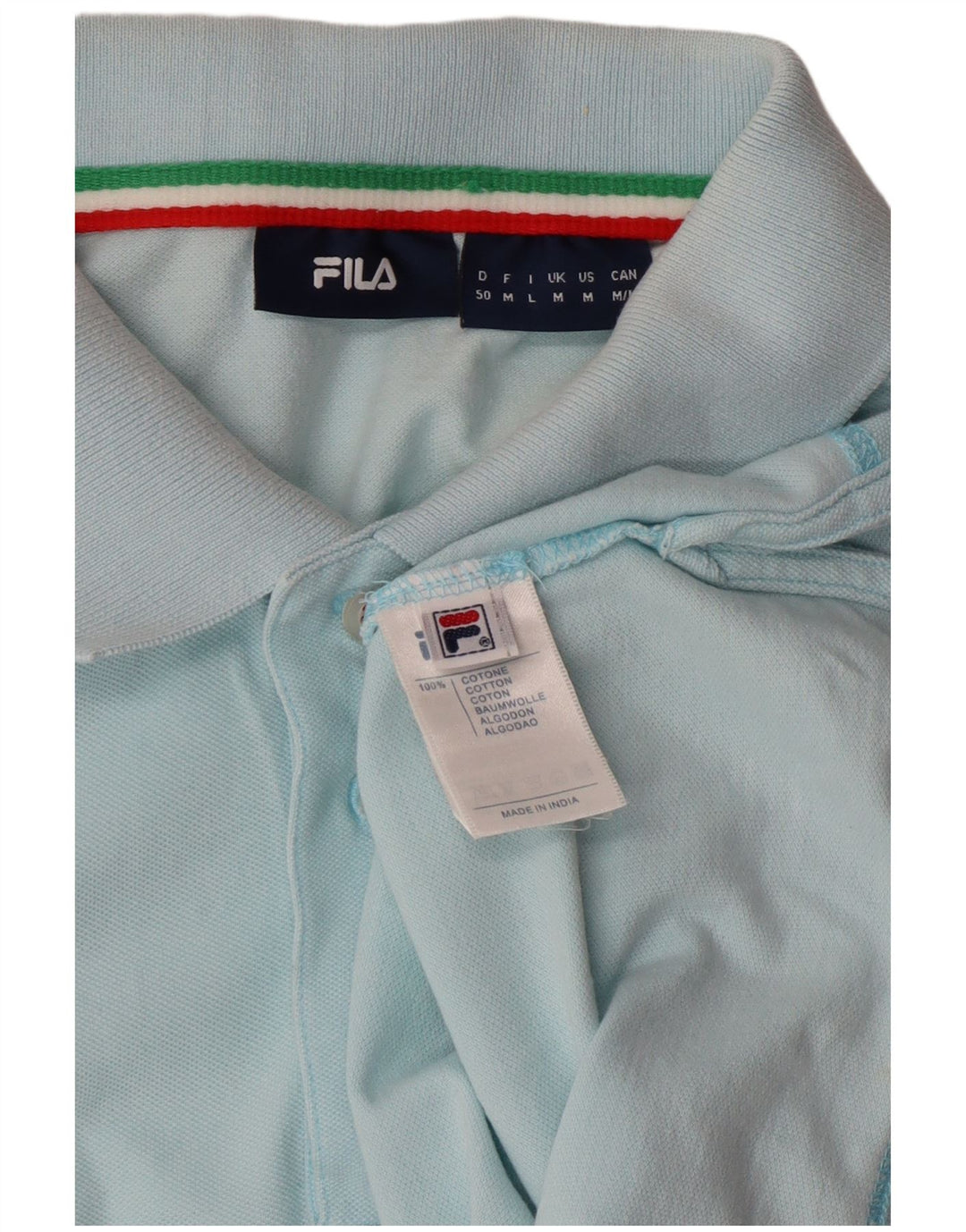 Fila Herren-Poloshirt aus mittelblauer Baumwolle