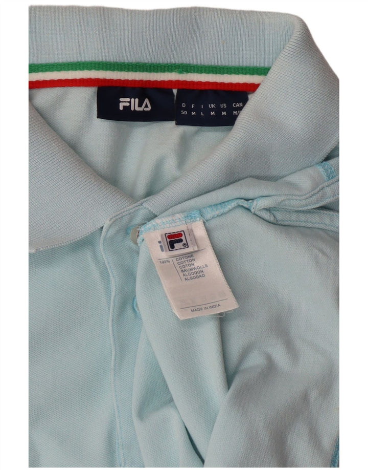 Fila Herren-Poloshirt aus mittelblauer Baumwolle