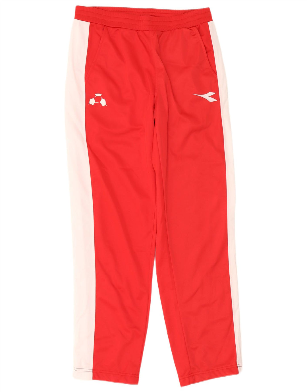 Diadora Herren-Trainingshose aus mittelrotem Colourblock-Polyester