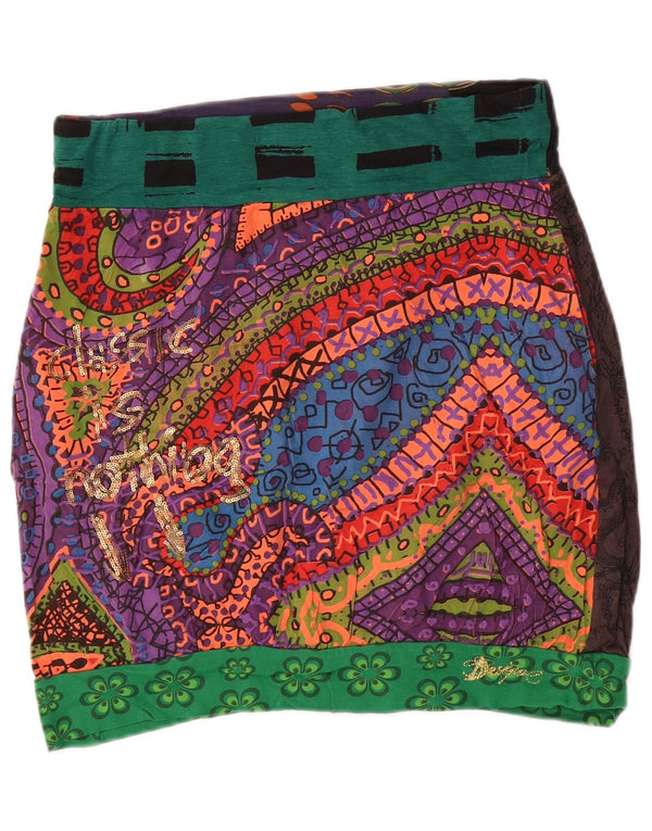 Desigual Damen Graphic Bubble Rock Large W32 Mehrfarbig