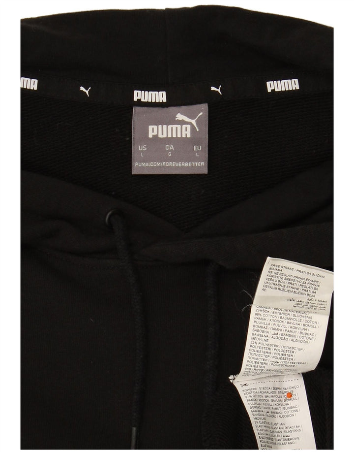 PUMA Herren Kapuzenpullover, groß, schwarze Baumwolle