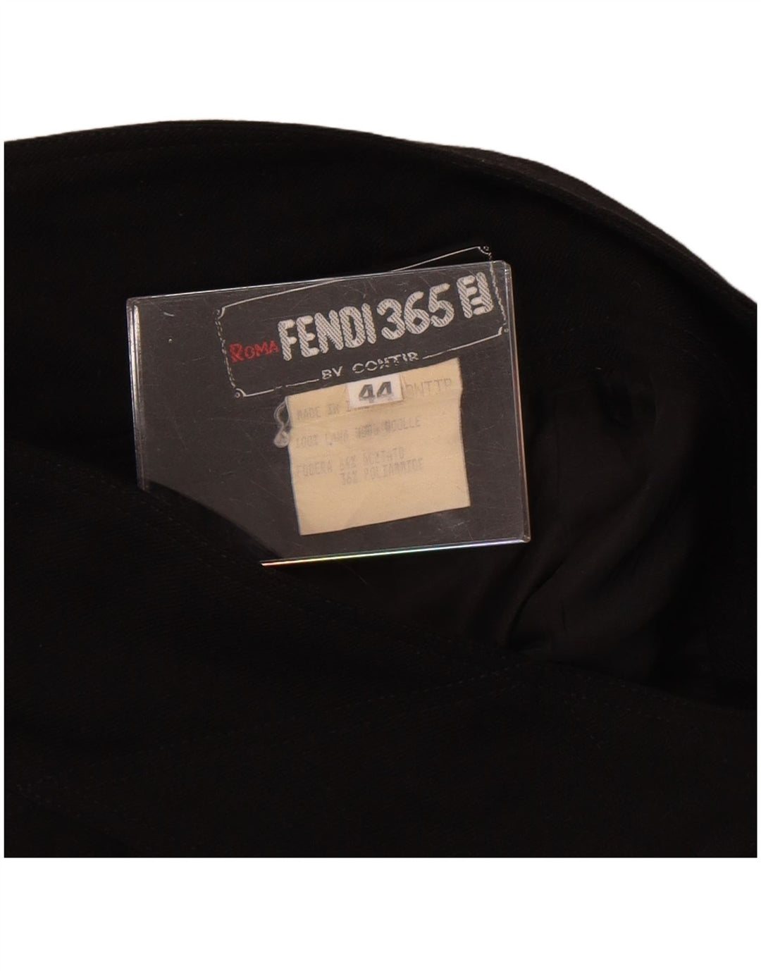 Fendi Damen Midirock mit hoher Taille IT 44 Medium W28 Schwarze Wolle