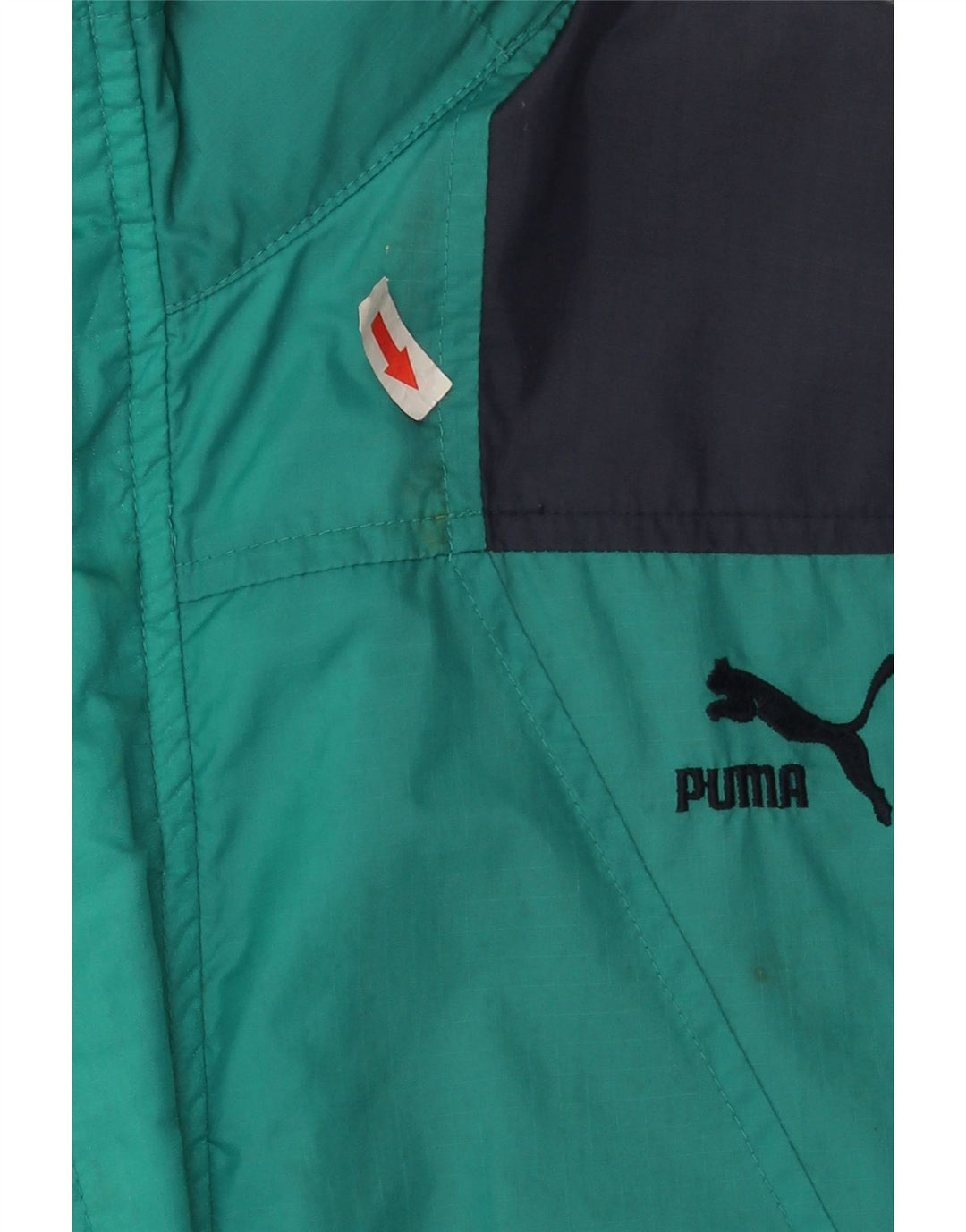 Puma Herren Regenjacke UK 36 Small Türkis Colourblock Nylon