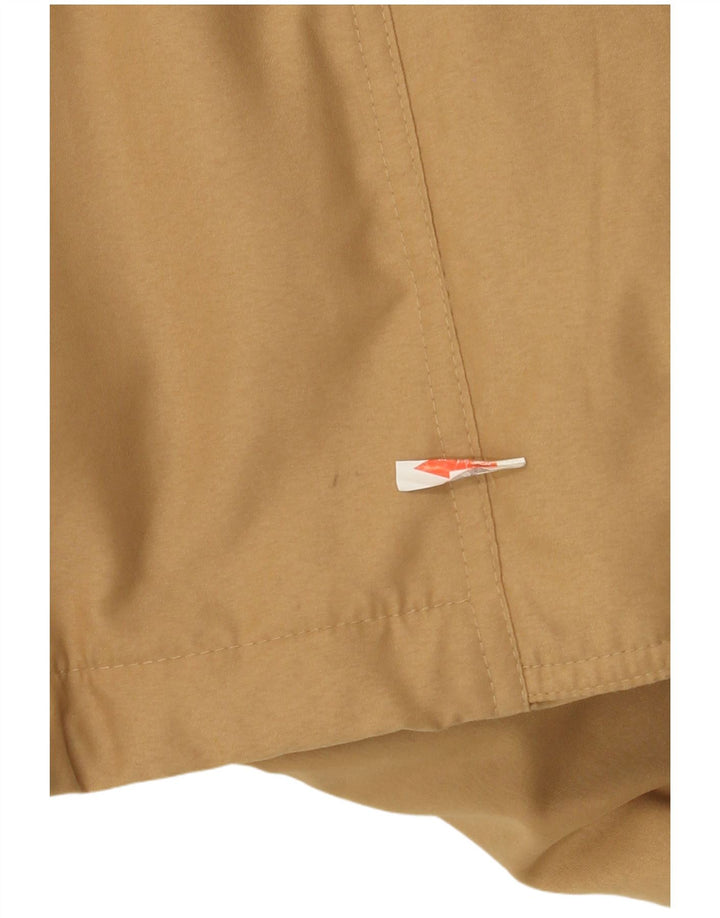 Authentischer Damen-Windbreaker-Mantel mit Kapuze, EU 46, XL, Beige, Polyester