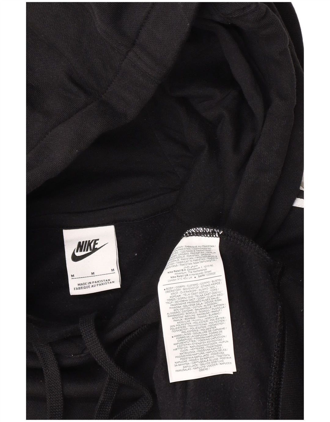 Nike Herren-Kapuzenpullover mit Grafik, mittelschwarz, Baumwolle