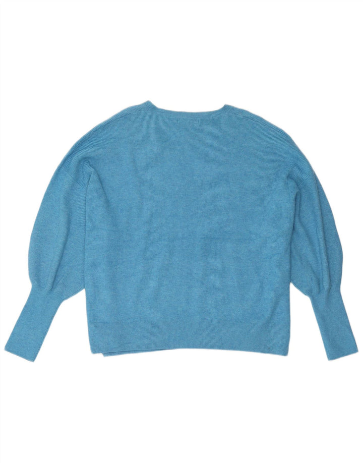 Marks & Spencer Damen-Pullover, übergroß, V-Ausschnitt, Gr. 18, XL, Blau