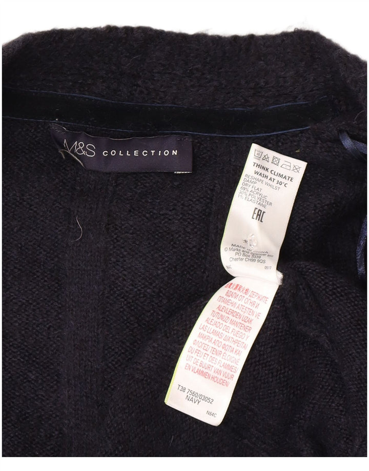 Marks & Spencer Damen Longline-Cardigan-Pullover UK 14 Medium Navy Blue