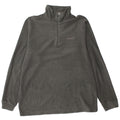 BRUGI Herren-Fleecepullover mit Reißverschluss am Hals, großes graues Polyester