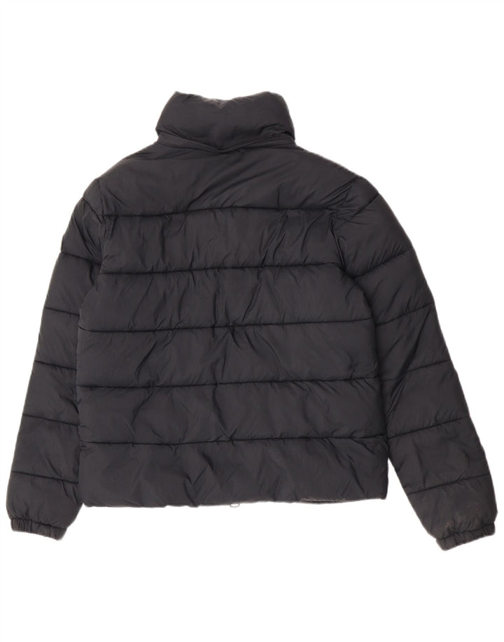 Superdry Damen Wattierte Jacke UK 8 Small Schwarz Nylon