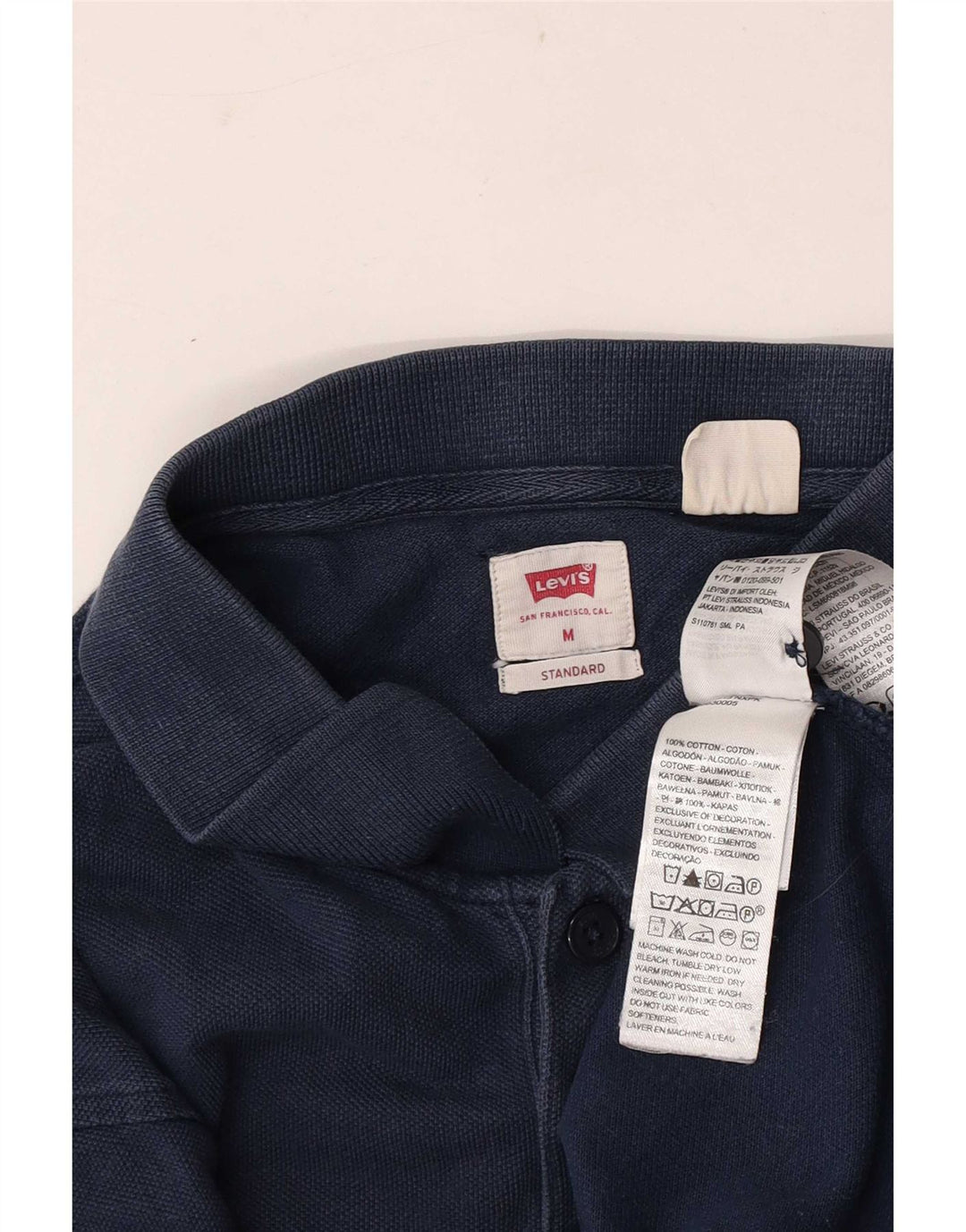 Levi's Herren-Standard-Poloshirt, mittelgroß, marineblau, Baumwolle