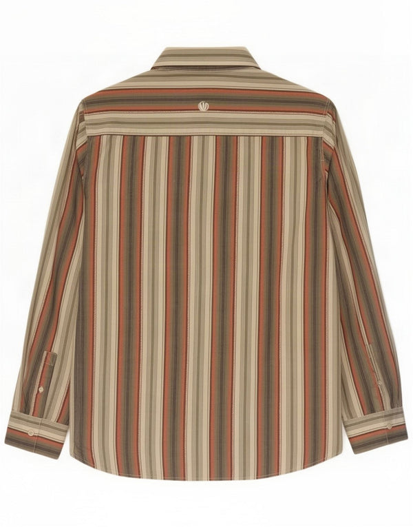 Fat Face Herrenhemd XL Khaki Gestreifte Baumwolle