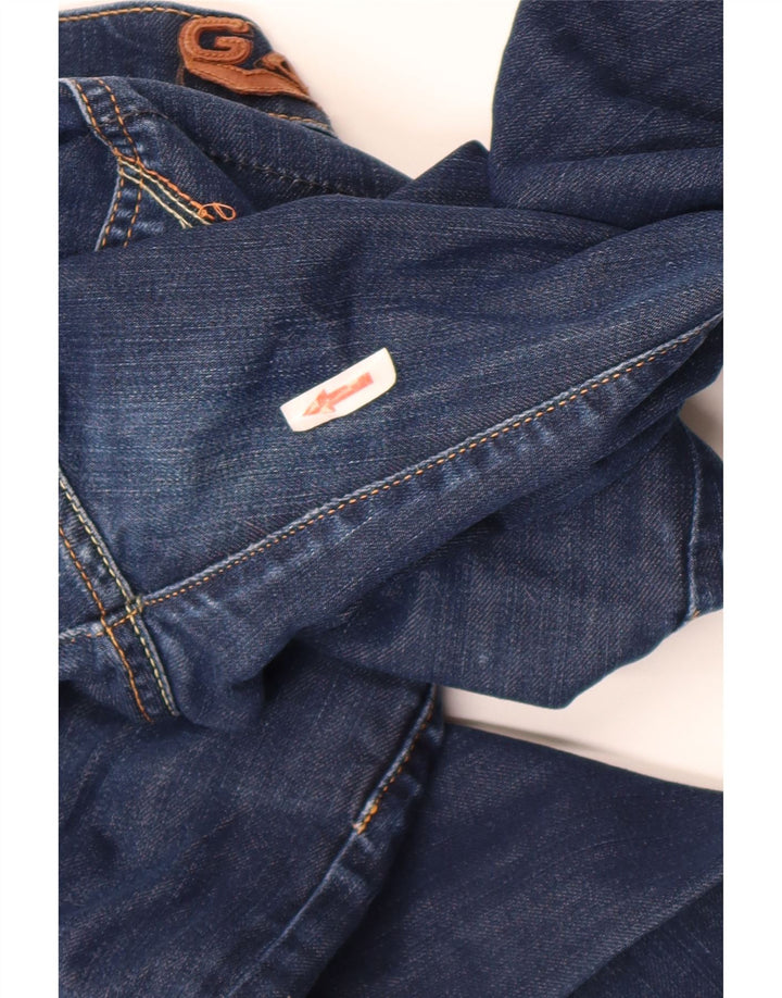 GAS Damen Crop Slim Jeans W29 L24 Blaue Baumwolle