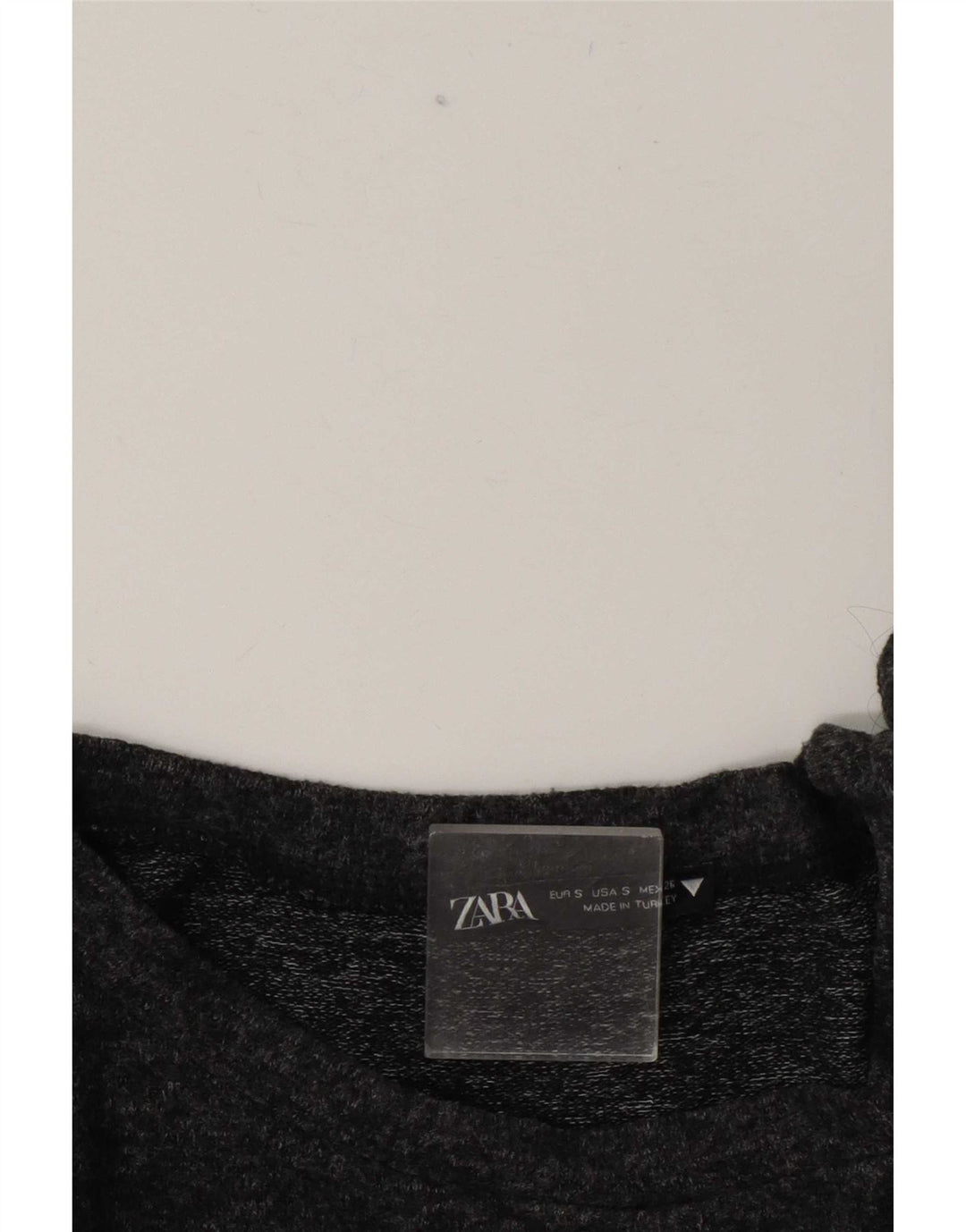 Zara Damen-Oberteil in Übergröße, 3/4-Ärmel, UK-Größe 10, Größe S, Grau gepunktet