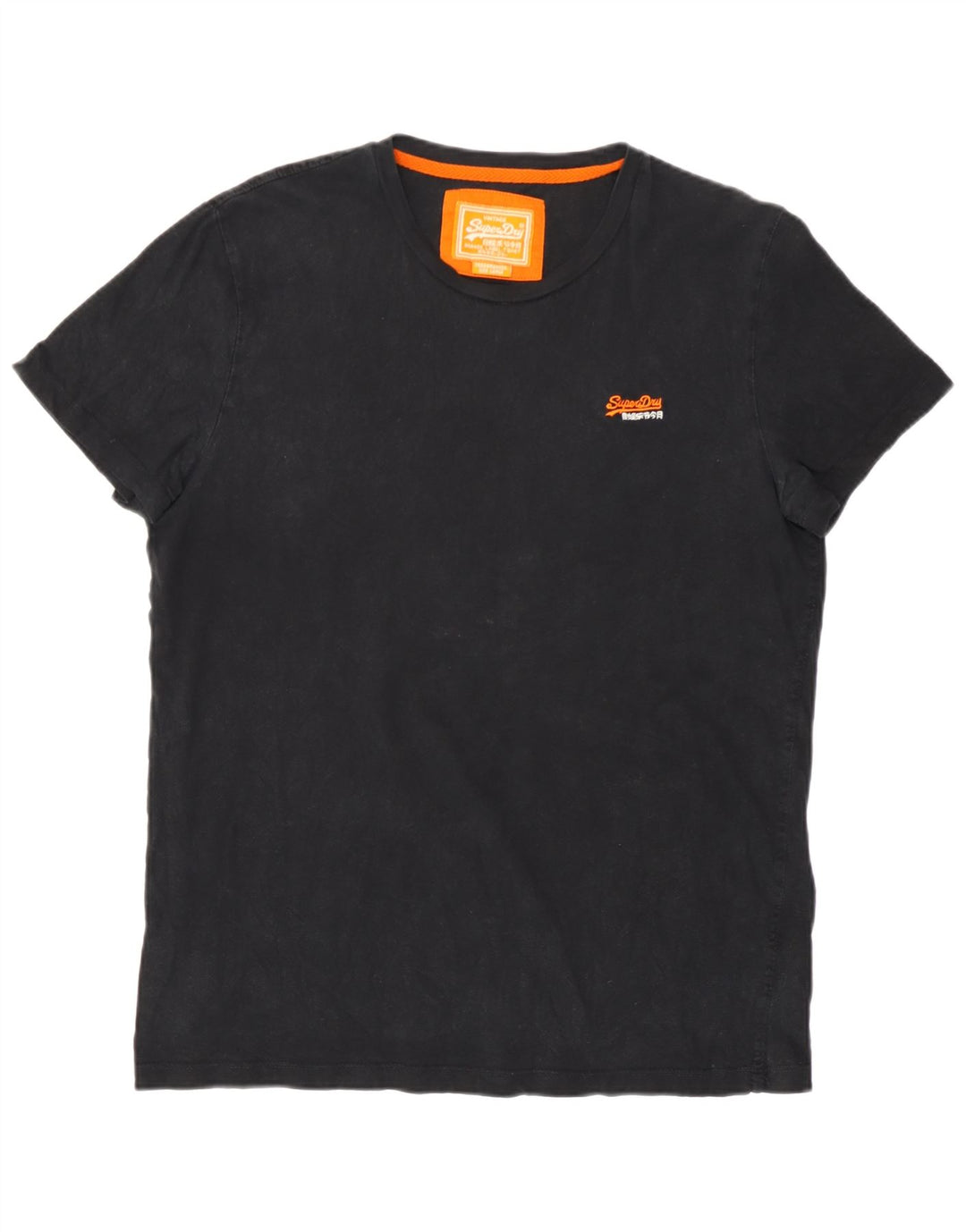 Superdry Herren T-Shirt Top Large Schwarz Baumwolle