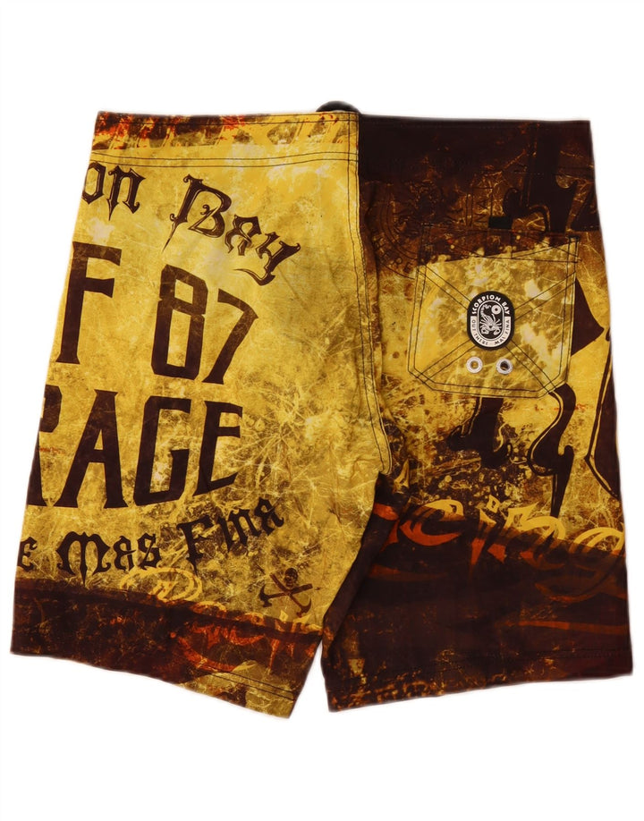 Scorpion Bay Herren-Badeshorts mit Grafik, mittelgroß, mehrfarbig, Farbblock