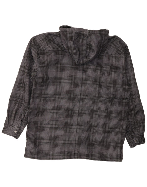 DICKIES Herren-Lumberjack-Hemd mit Kapuze, Größe 46/48 XL, grau kariertes Polyester