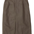 VINTAGE Damen Lederrock IT 42 Medium W28 Grau