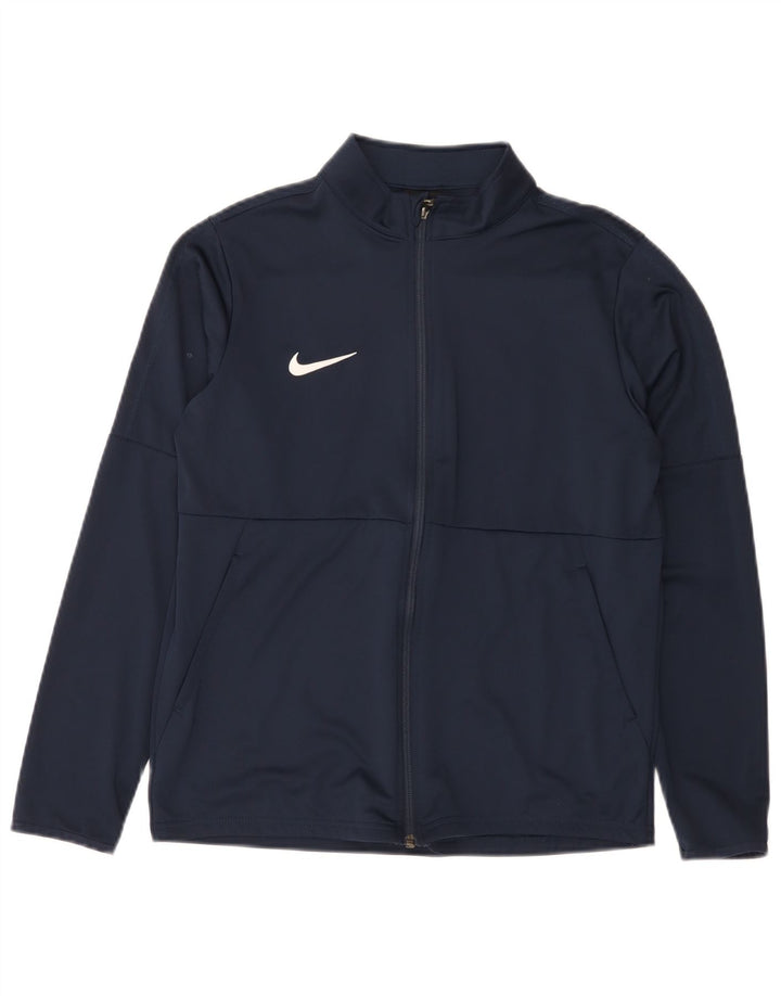 Nike Jungen-Trainingsanzug-Top-Jacke, 13–14 Jahre, XL, Marineblau, Polyester