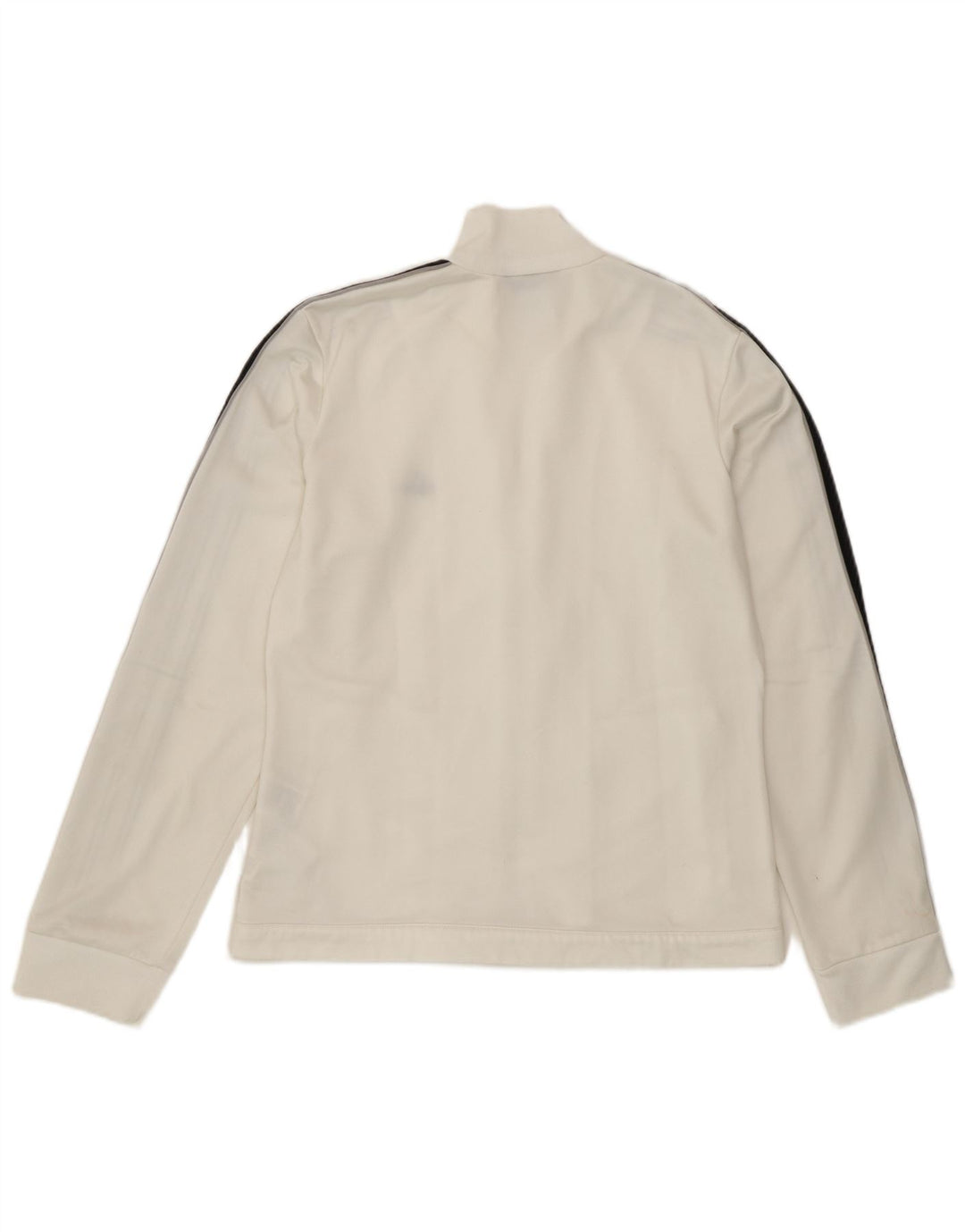 Adidas Damen Trainingsanzug Top Jacke UK 12 Mittelweißes Polyester