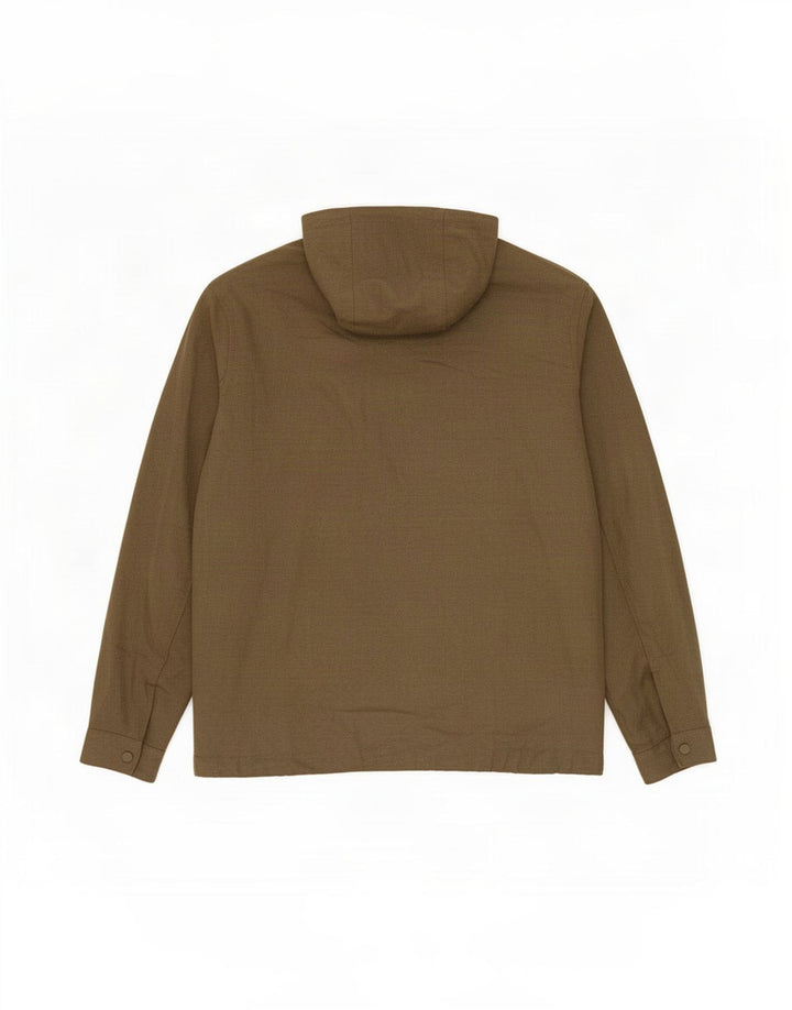Zara Herren-Bomberjacke mit Kapuze, Größe 36, Khaki