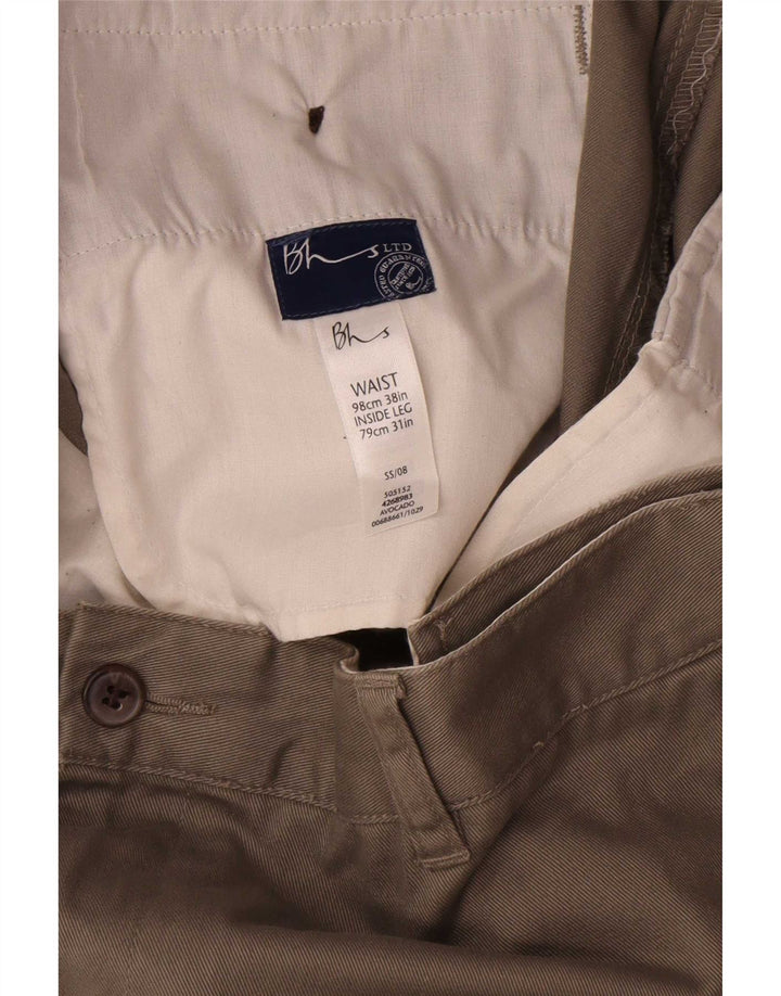 Bhs Gerade Chinohose für Herren, W38, L31, Khaki, Baumwolle