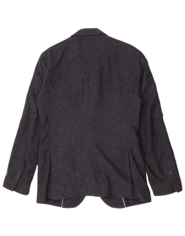 Gant Herren-Blazer mit 2 Knöpfen, Größe S, Marineblau, Wolle, UK 36
