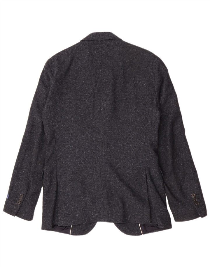 Gant Herren-Blazer mit 2 Knöpfen, Größe S, Marineblau, Wolle, UK 36