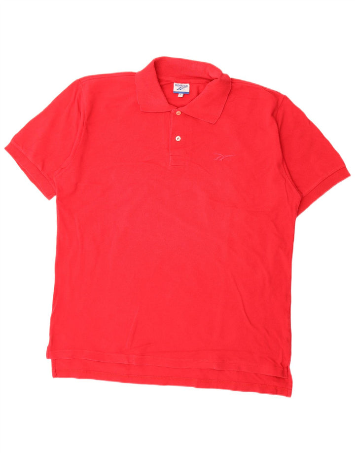 Reebok Herren Poloshirt Große rote Baumwolle