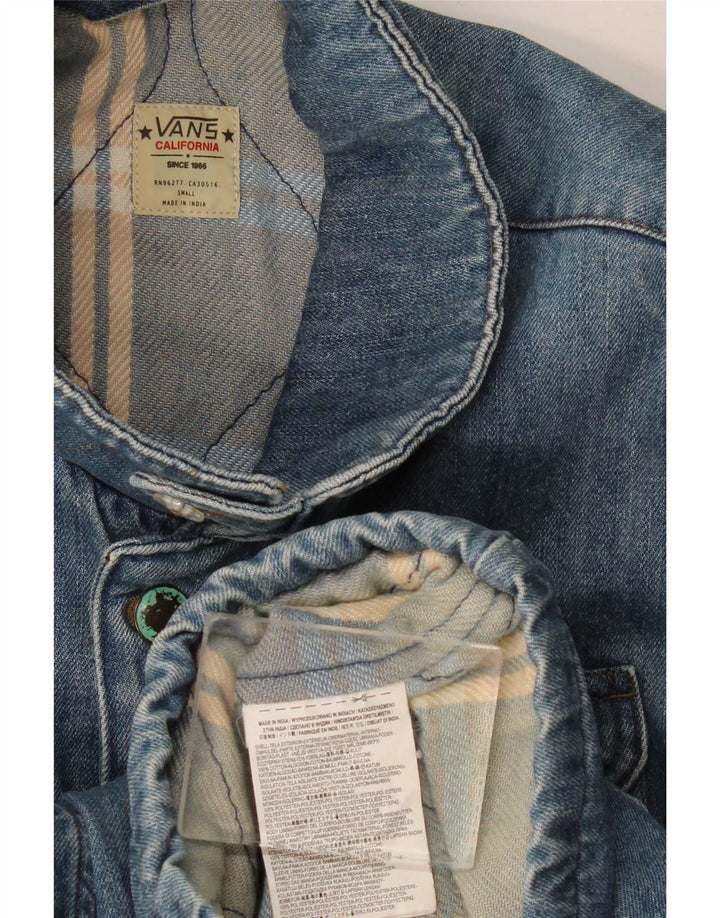 Vans Herren Jeansjacke UK 36 Small Blaue Baumwolle