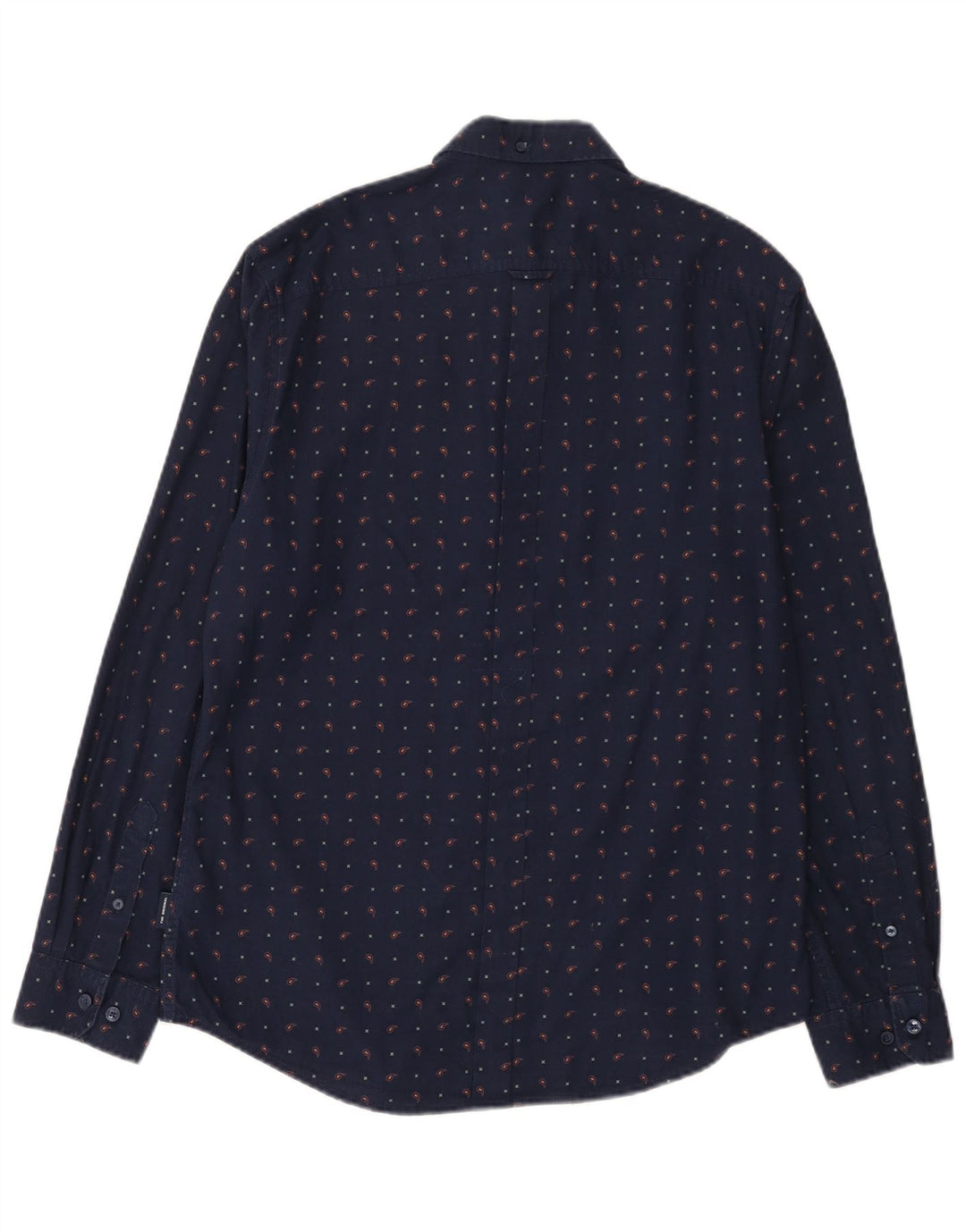 Ben Sherman Herren-Hemd, groß, marineblau gepunktet, Baumwolle