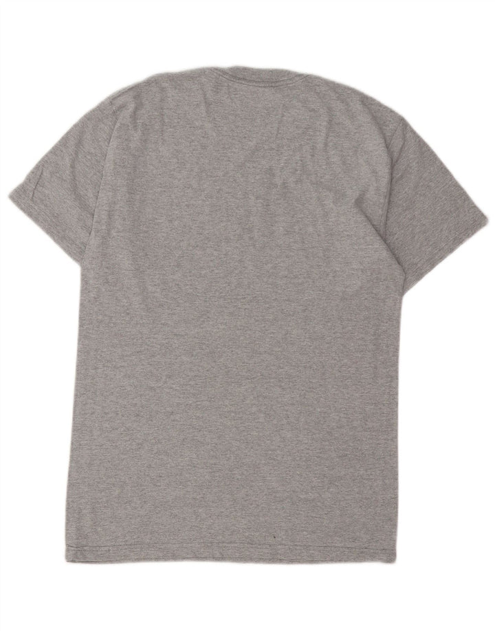 CHAMPION Herren-T-Shirt mit Grafik, Größe S, graue Baumwolle