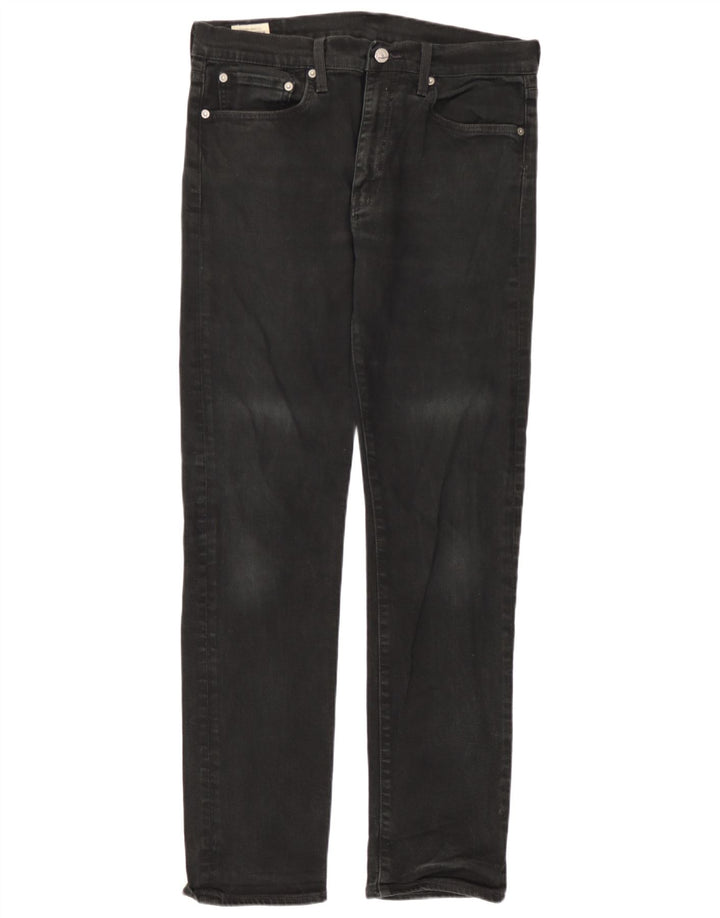 Levi's Herren 502 Tapered Jeans W33 L31 Schwarze Baumwolle
