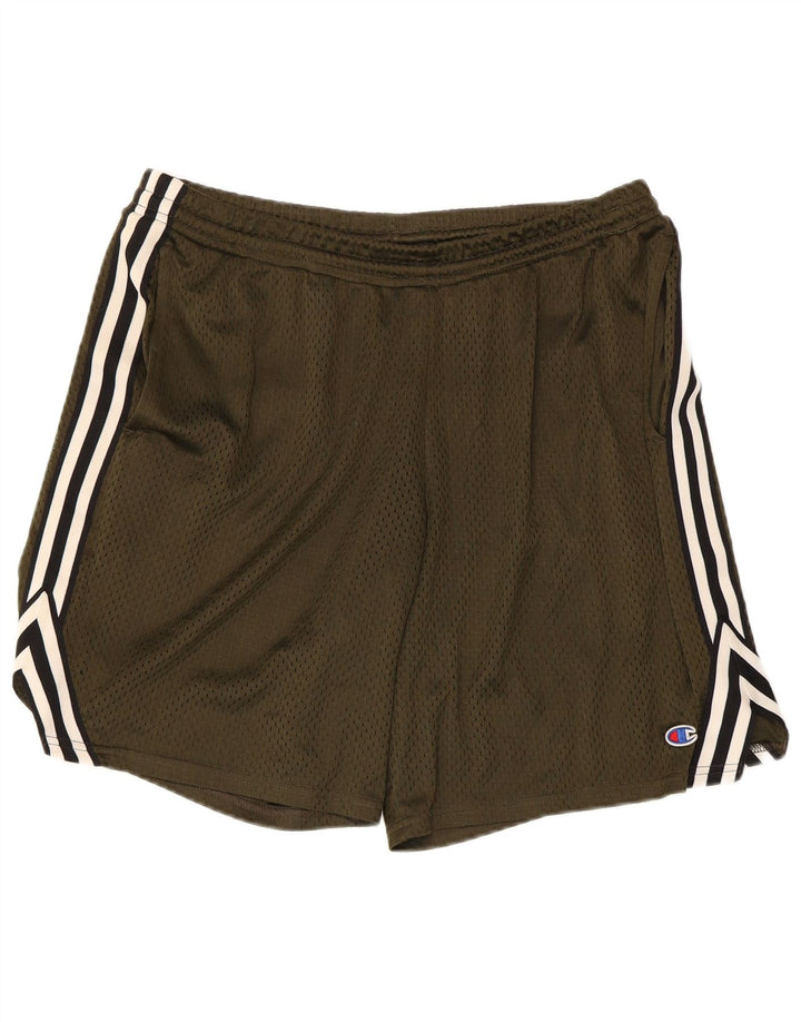 Champion Herren-Sportshorts, groß, grün gestreift, Polyester