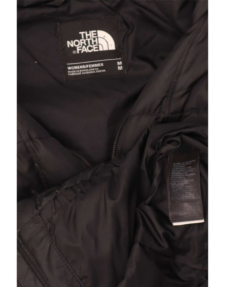 The North Face Wattierte Damenjacke mit Kapuze, UK 14, Mittelschwarz, Polyester