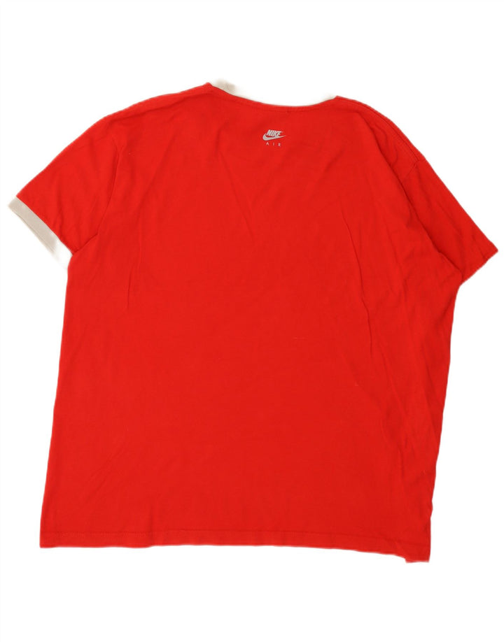 Nike Herren-T-Shirt mit Grafik, XL, rote Baumwolle