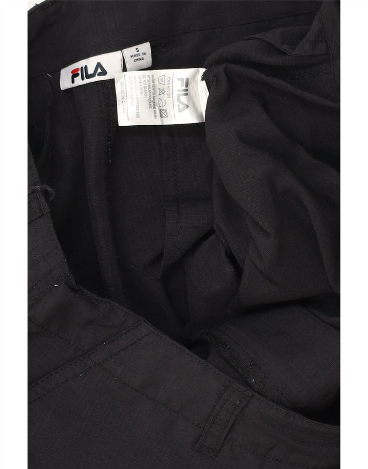 FILA Herren Cargo-Shorts, Größe S, W32, Schwarz, Polyester