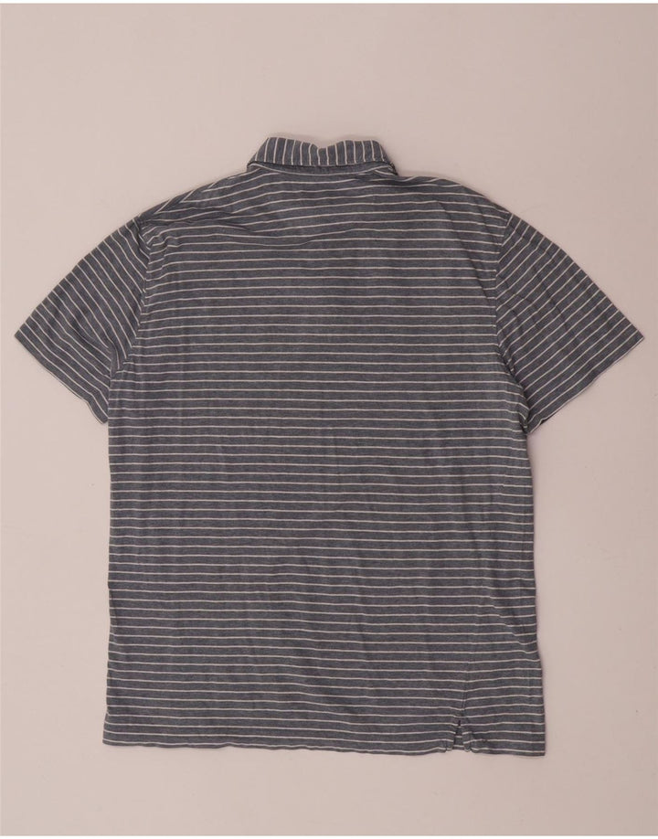 Hackett Herren Slim Fit Poloshirt, groß, grau gestreift