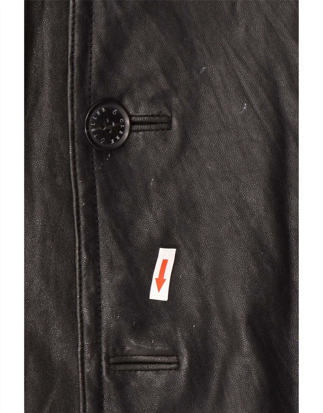 Vintage Herren Zweireihige Lederjacke UK 40 Large Schwarz
