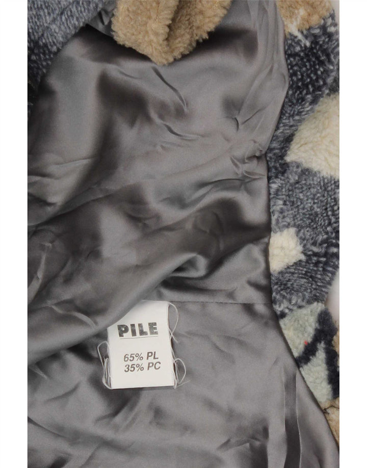 Verde Piu Damen Poncho-Fleecejacke UK 12 Medium Mehrfarbig Patchwork