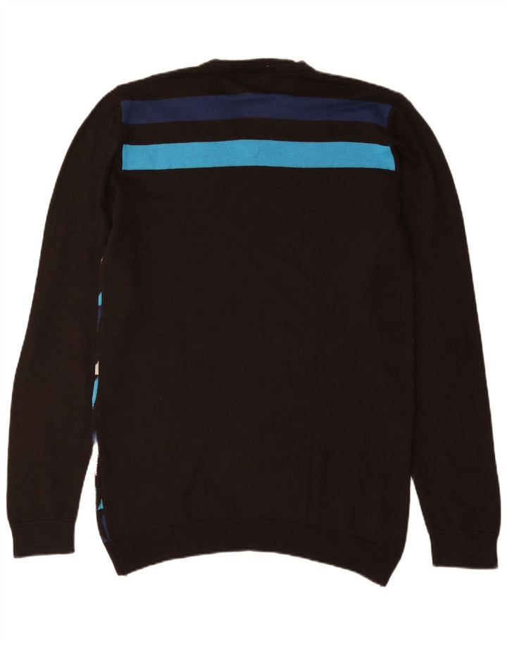 Energie Herren-Pullover mit abstraktem Muster und V-Ausschnitt, 2XL, mehrfarbig, Wolle